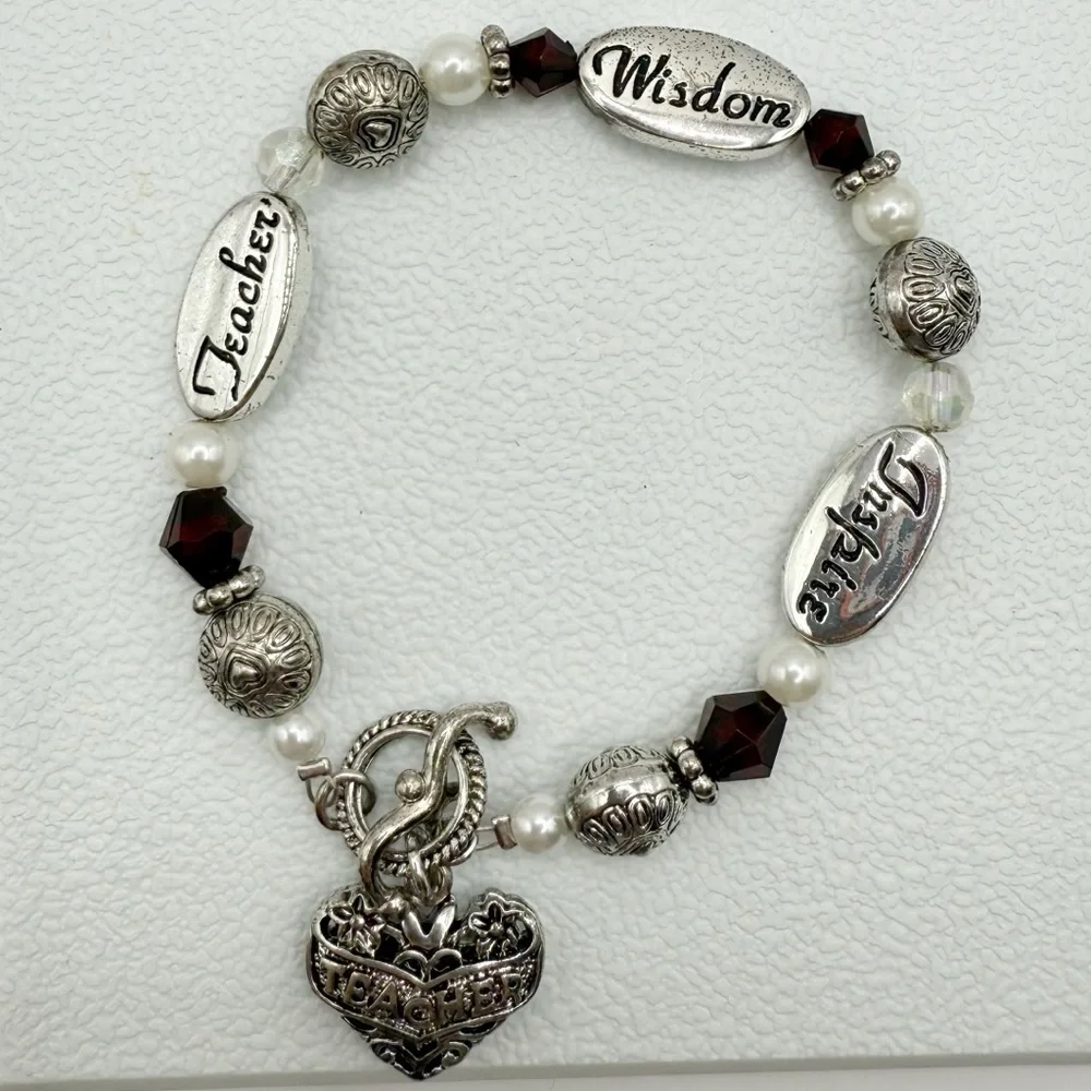 Expressively Yours Teacher Charm Bracelet | Inspire Wisdom Gift